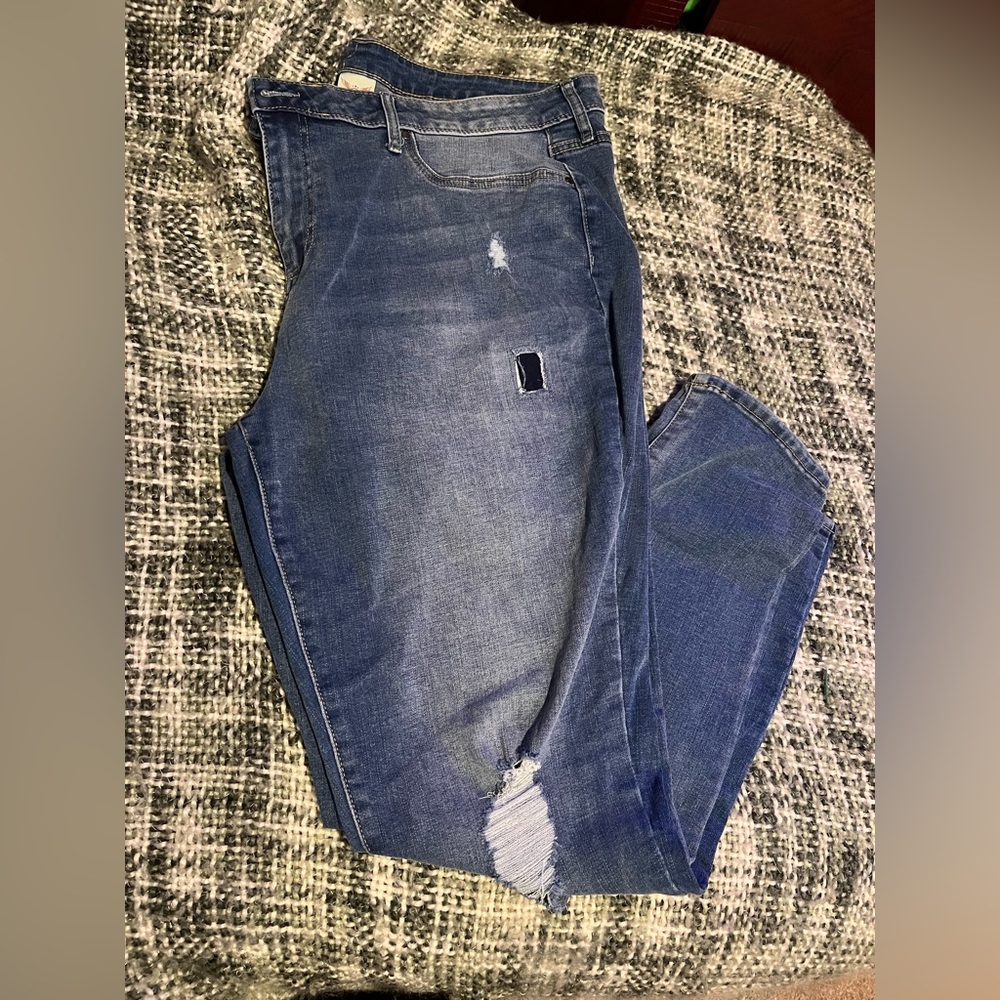 Womens distress jeans